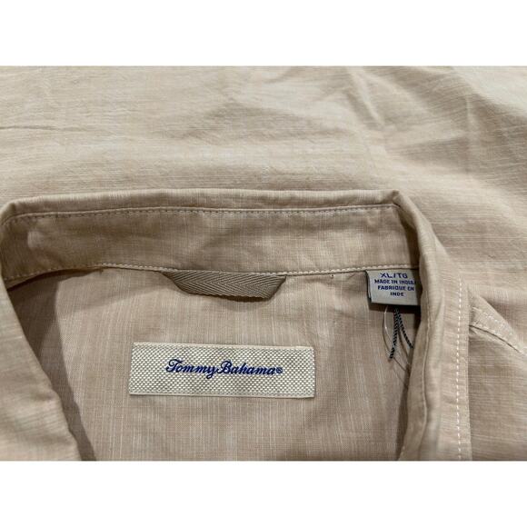 Tommy Bahama Mens Casual Button Down Shirt Collared Natural Color Size XL New - Picture 5 of 5
